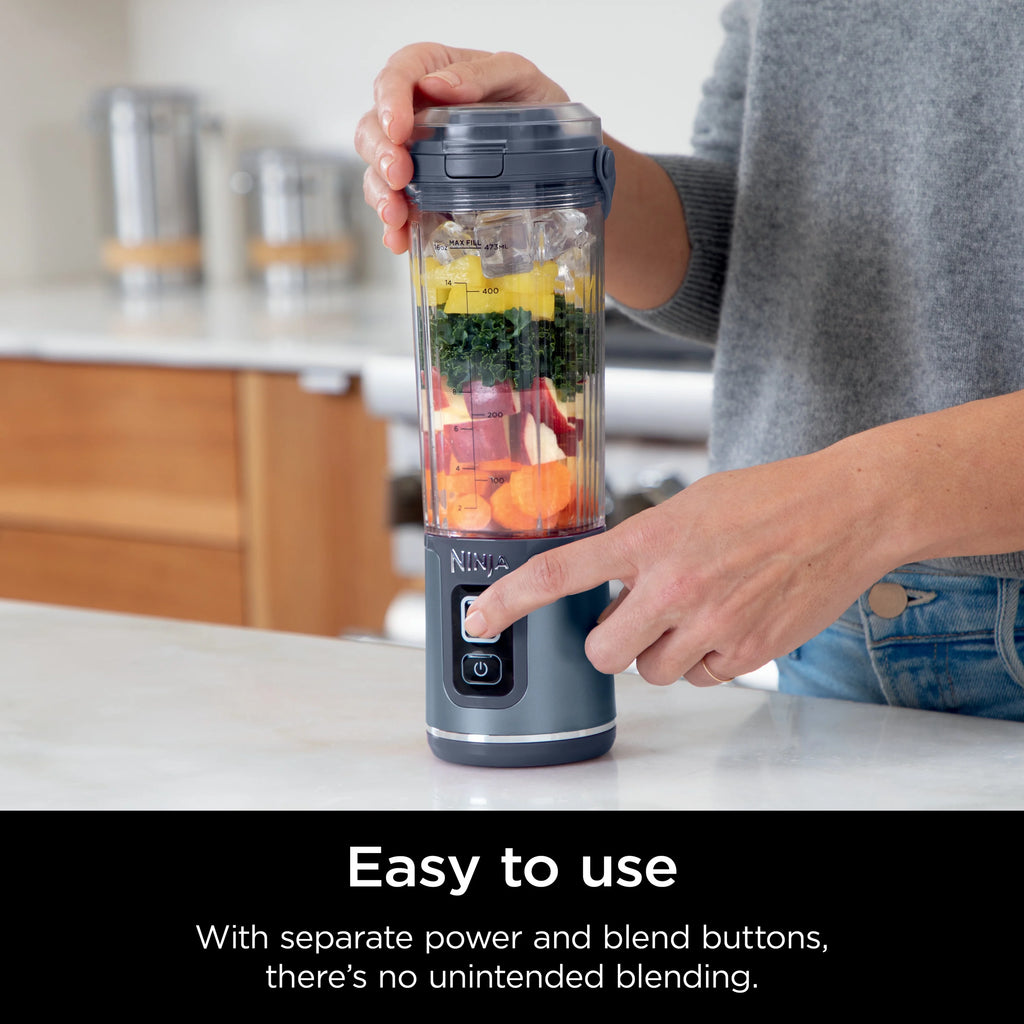 18 oz. Portable Blending Vessel with Leakproof Lid and Sip Spout, Denim Blue B9546