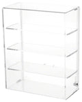 Clear Acrylic Sliding Back Locking Display Case, 3 Shelves L842