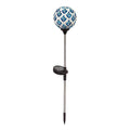 22"H Solar Mosaic Globe Garden Stakes, Peacork Blue G658