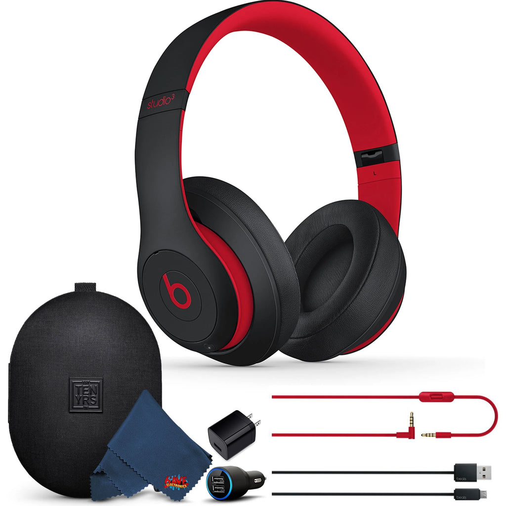 Over-Ear Noise Cancelling Bluetooth Headphones (Black/Red) S420069