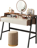 Solid Wood Vanity Set with 2 Drawers and Lighted Mirror L538410