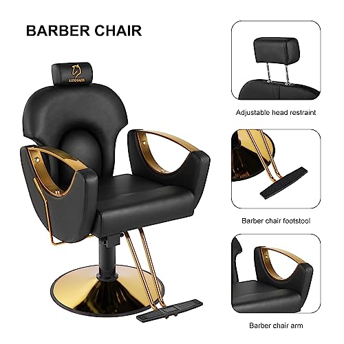 Pink Hydraulic Reclining Barber Chair T86113