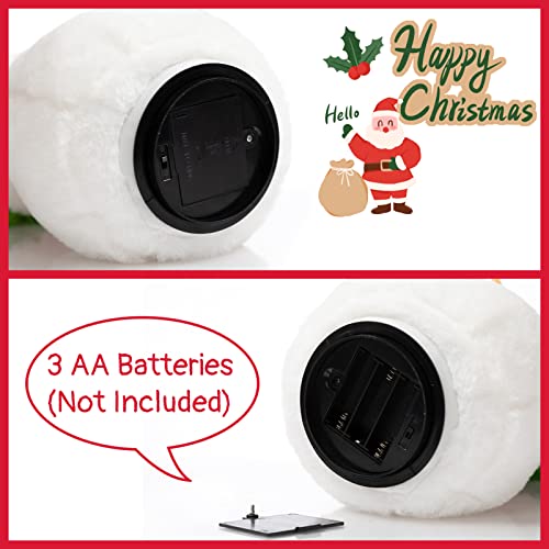 13 inch Animated Christmas Snowman Plush with LED Lights J4593