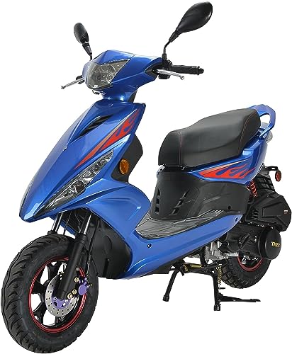 150cc Gas Moped Scooter with 10 inches Aluminum Wheels Black W1516