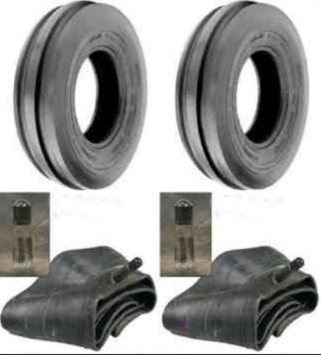 Two 750-16 Heavy Duty Tractor Tires with Tubes T809