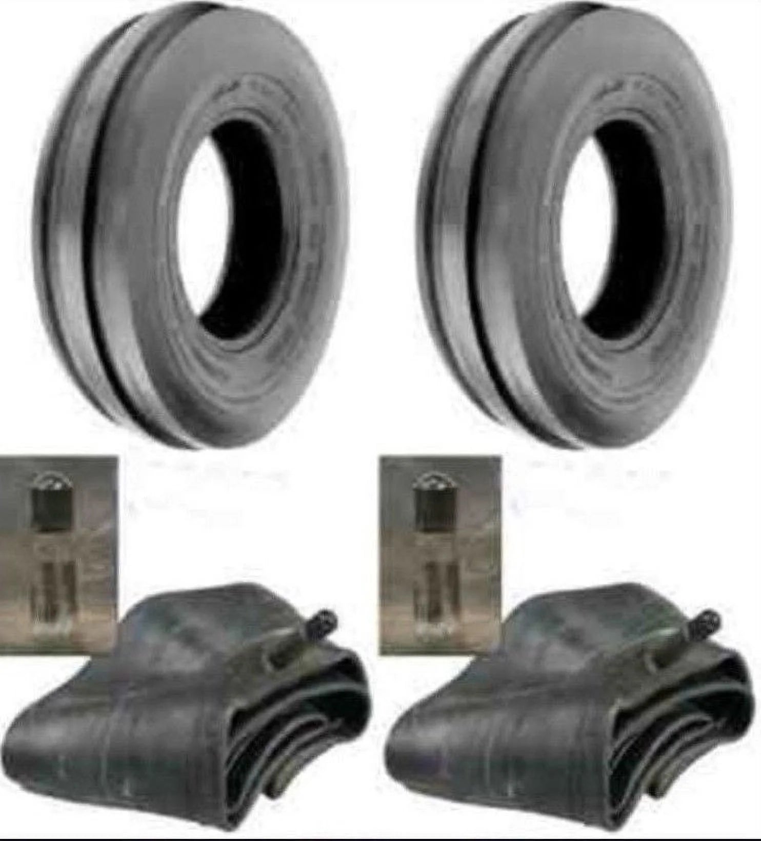 Two 750-16 Heavy Duty Tractor Tires with Tubes T809