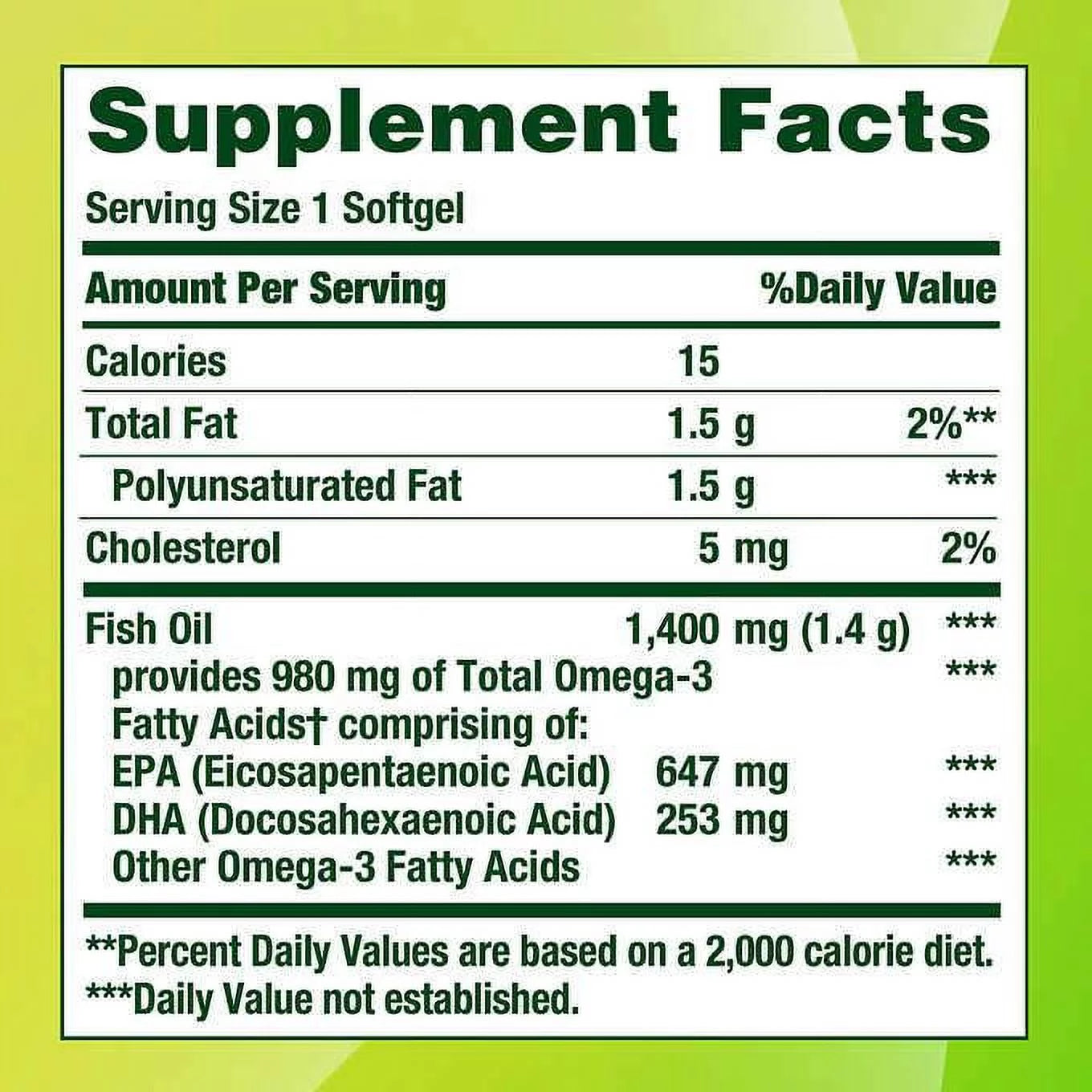 Fish Oil 1400 mg 130 Softgels E77418