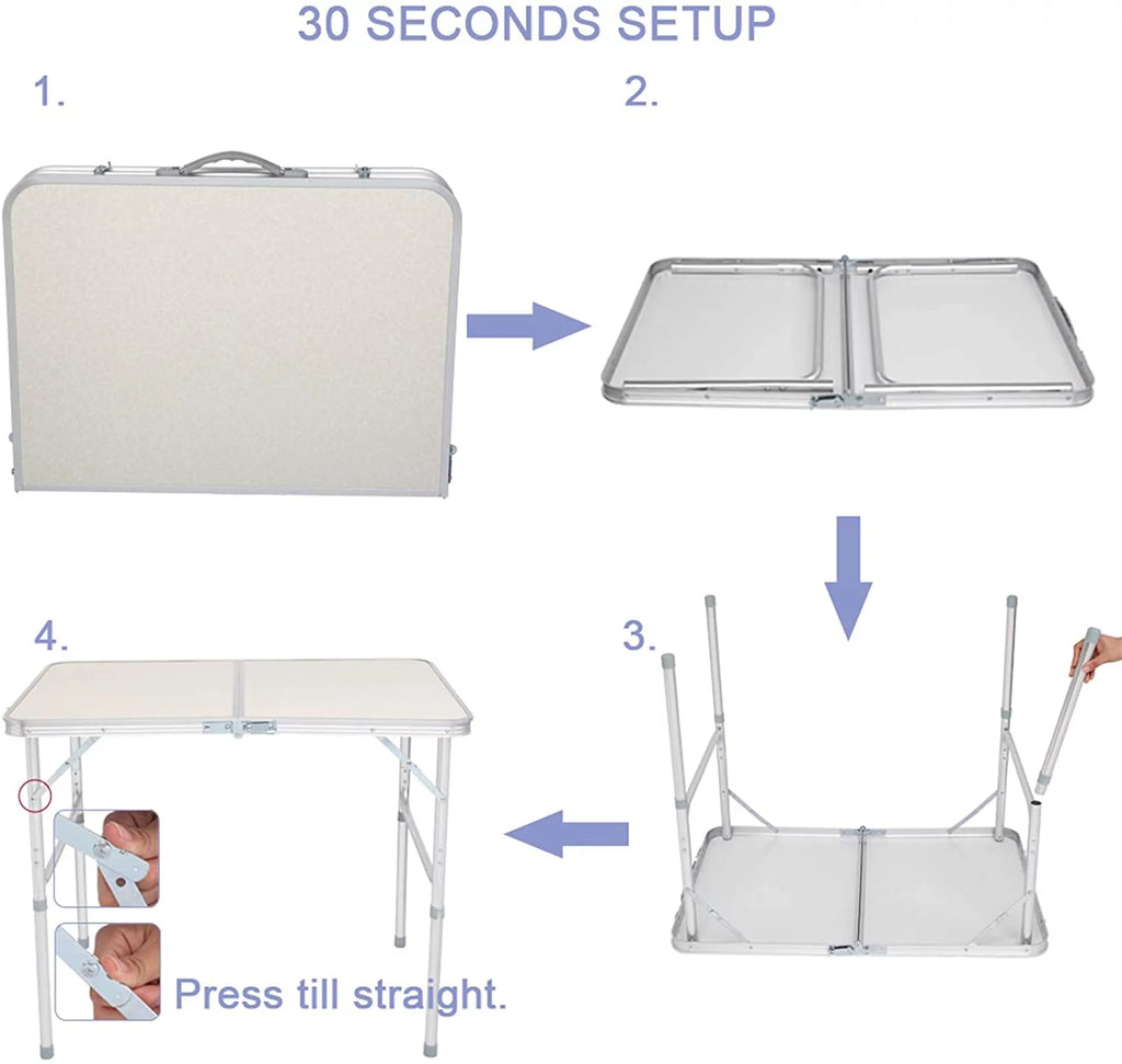 Aluminum Height Adjustable Portable Folding Table I542