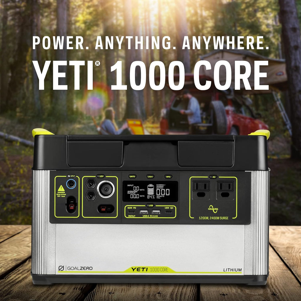 Portable Power Station, 1,000 W, Solar-Powered Generator R688674