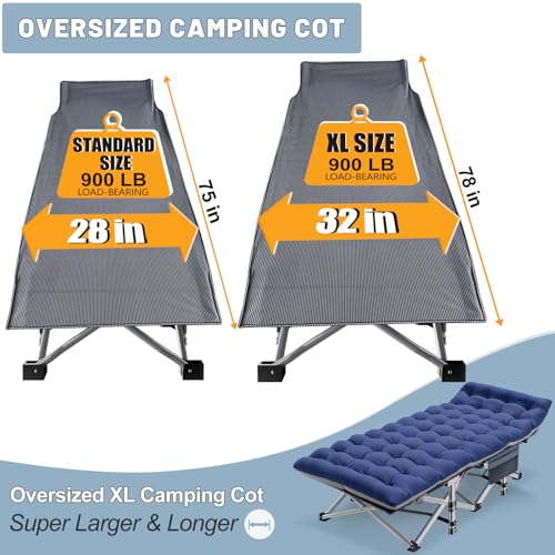 Folding Camping Cot with Carry Bags A308