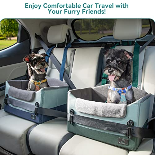 30 Inch Dog Booster Seat with 2 Safety Leashes and Detachable Inner W660