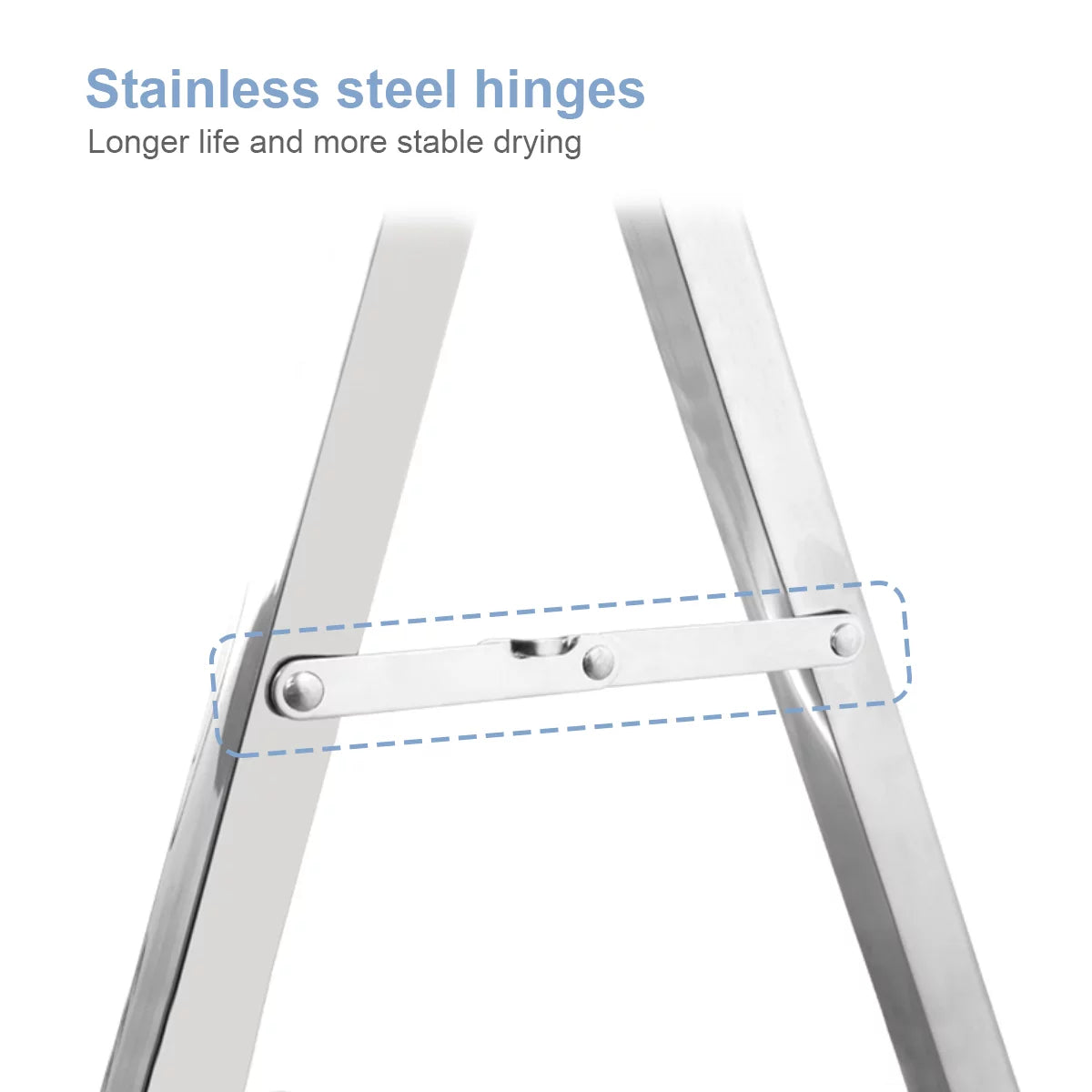 Stainless Steel Clothes Drying Rack 79 Inches Adjustable Folding V932