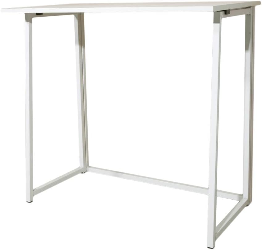 White Compact Folding Computer Desk H100693