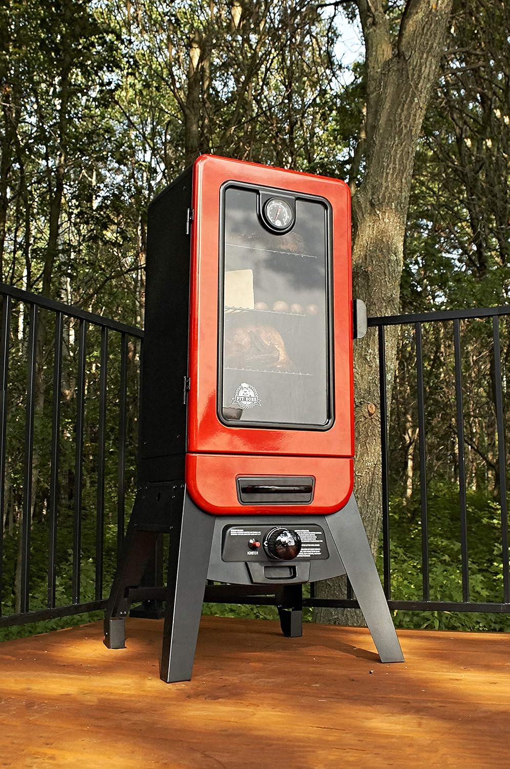 Red Vertical LP Gas Smoker T778