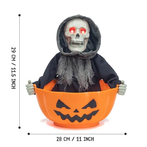 Halloween Candy Bowl Animated Candy Dish with Sound and Movement U591170