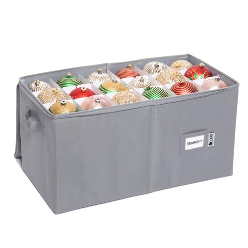 Grey 54 Ornament Storage Container with Dividers J33091
